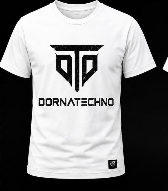 Tricou DORNATECHNO alb, imprimeu logo pe față