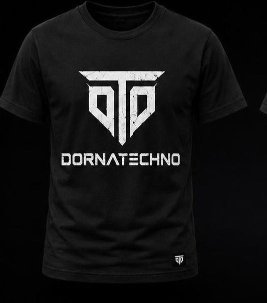 Tricou DORNATECHNO negru, imprimeu logo pe față